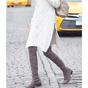 Stuart Weitzman Grey Lowland Suede Thigh High Boots Sz. 9.5